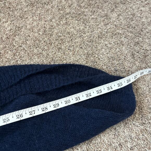 NWT Gretchen Scott Dolman Dolly Poncho Navy OS Mohair Turtleneck Batwing Cape - Picture 6 of 7